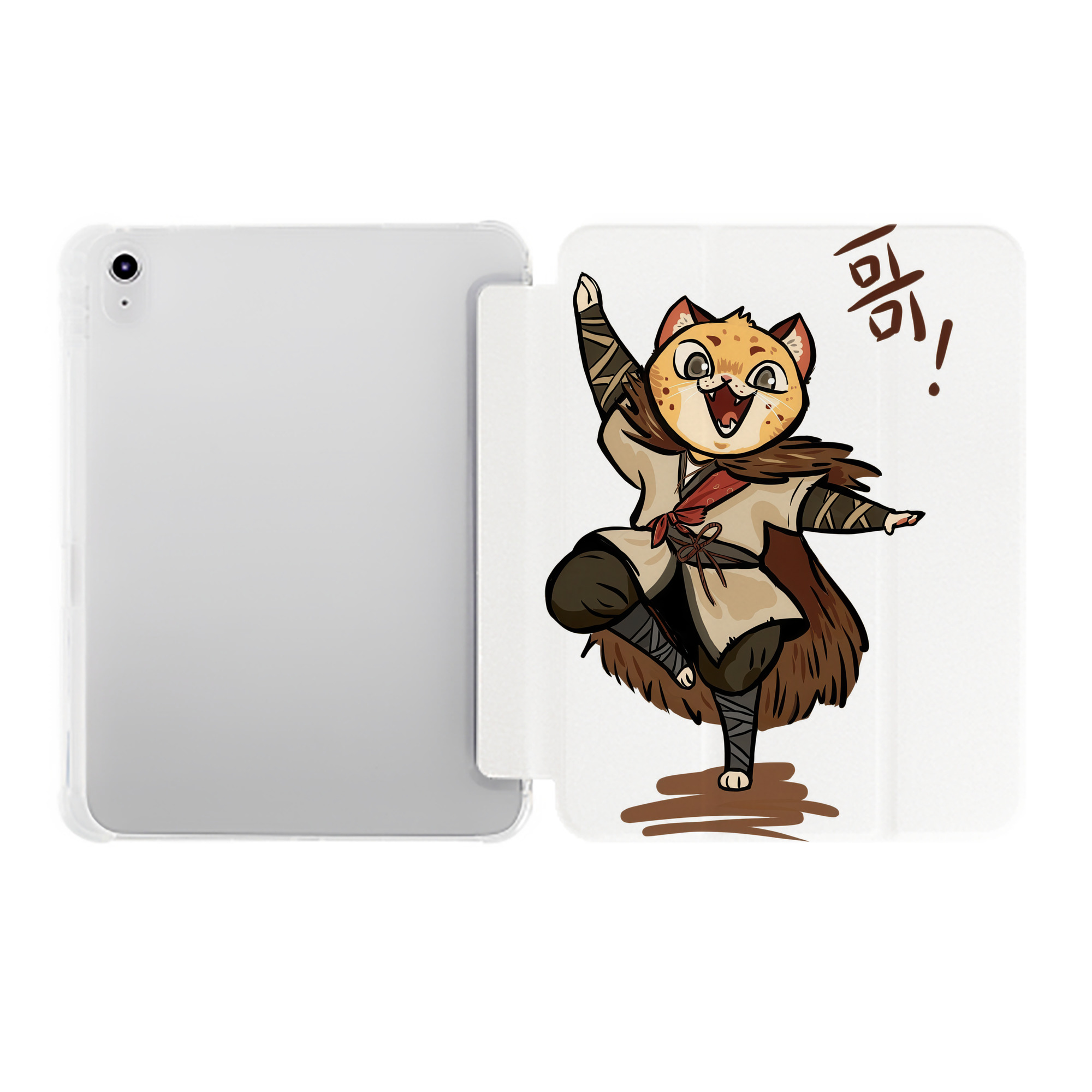 （画像用） Ne Zha 2 ナタ 魔童の大暴れ IPad ケース ペン収納付き 三つ折りスタンド PUレザー×シリコン 対応機種9.5/10.5/10.9インチ